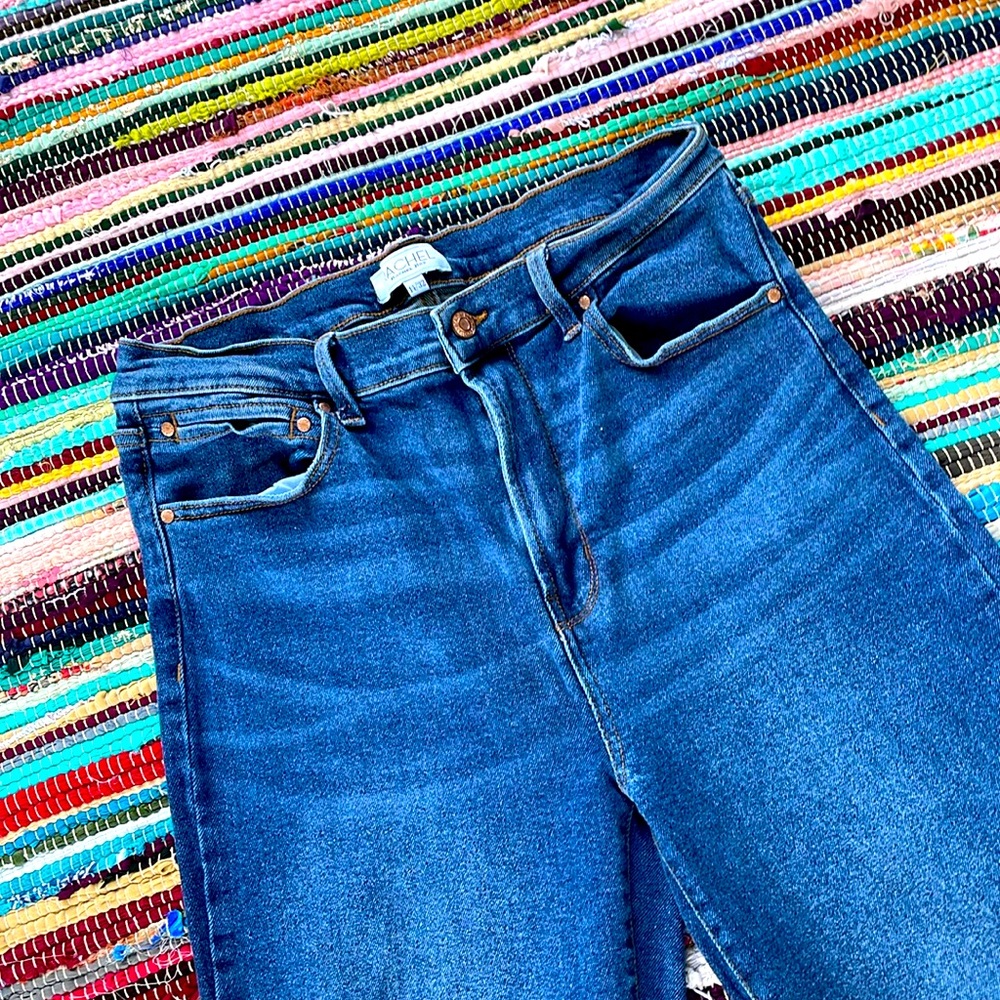 Rachel Rachel Roy Distressed Wide Leg Ankle Jeans-#1954+